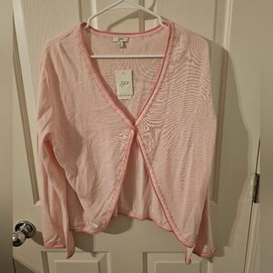 Vtg Vintage J. Jill NWT Pink Embroidered Sweater Size L